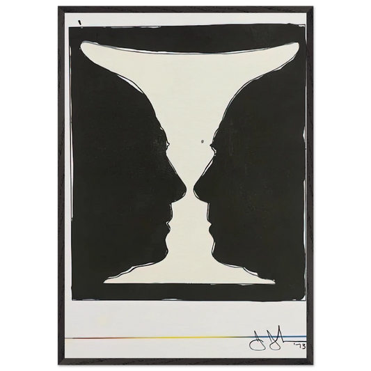 CUP 2 PICASSO 1973 - Jasper Johns 70x100 cm / 28x40 inches Framed Art Print – Black Wooden Frame