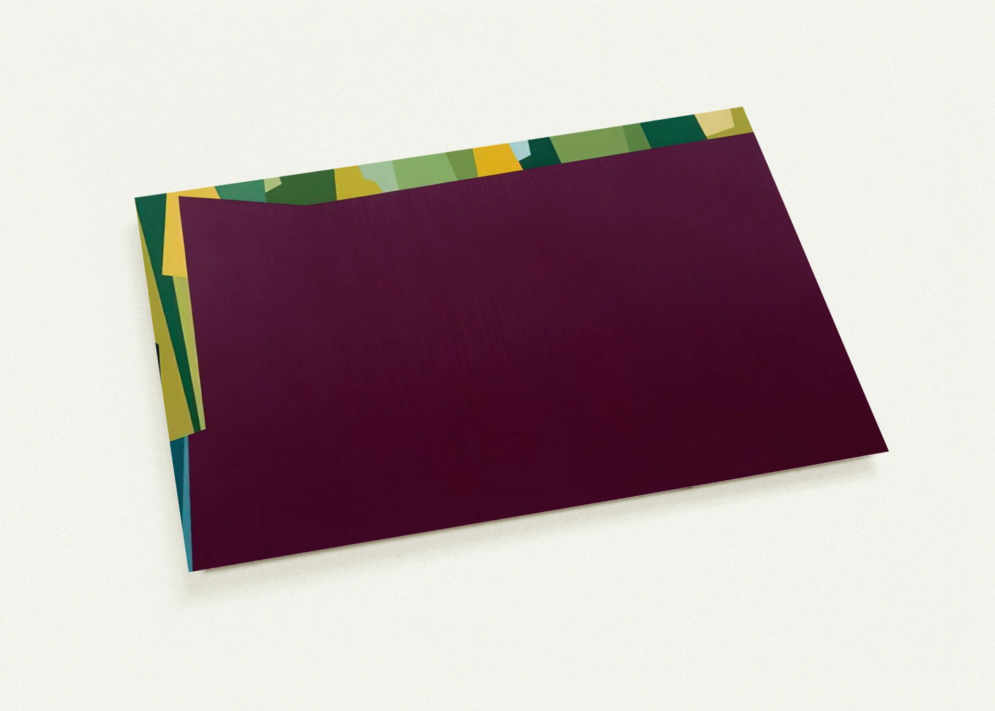 Interlocking Forms Big Magenta With Green - 1959 By Karl Benjamin Pack of 10 Post Cards | Karl Benjamin Post Cards | A6 (10.5 x 14.8 cm) - 4.1 x 5.8 inches