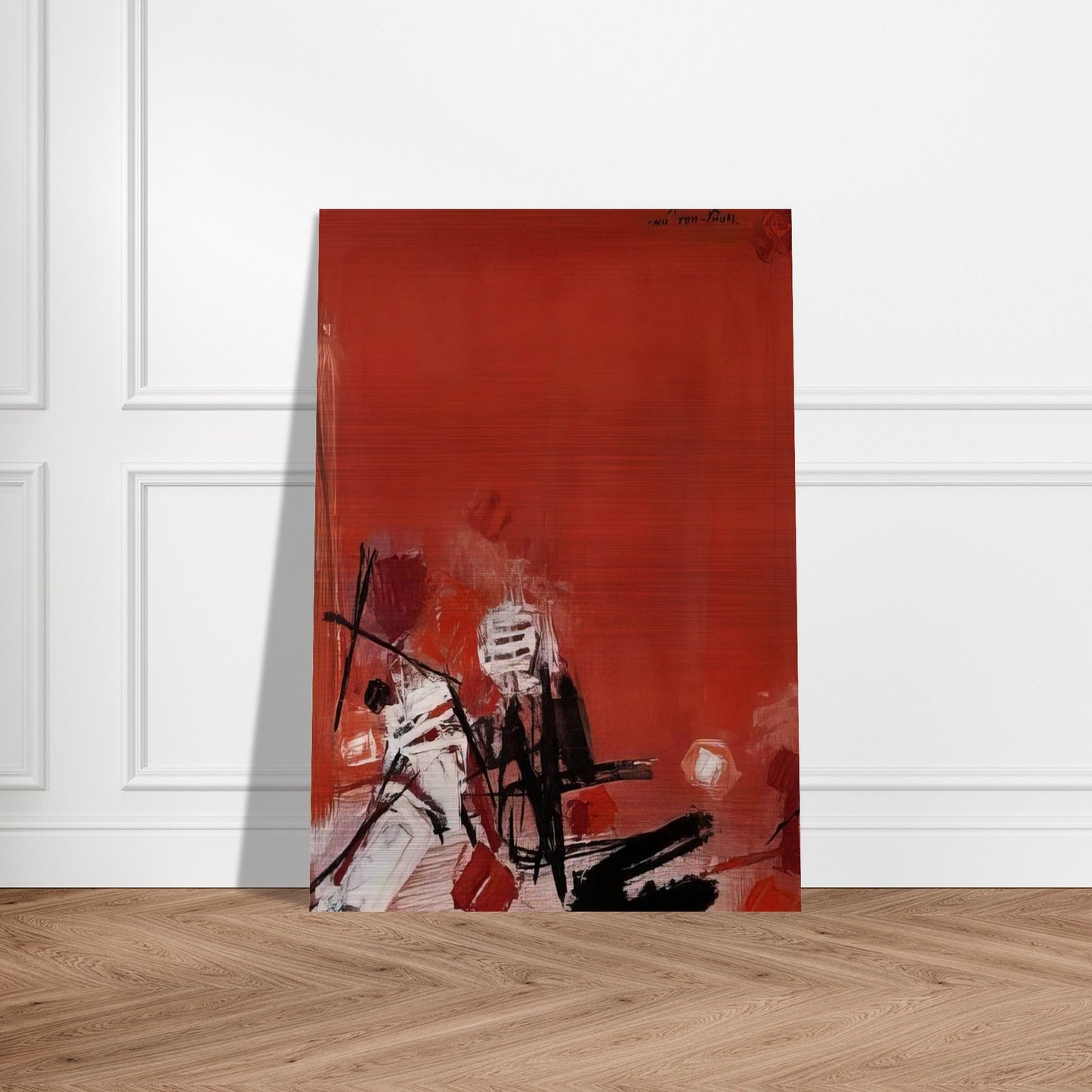 COMPOSITION ROUGE - Chu teh Chun Brushed Aluminum Print - 70x100 cm / 28x40 inches | Chu teh Chun Aluminum Print | Chu teh Chun Prints