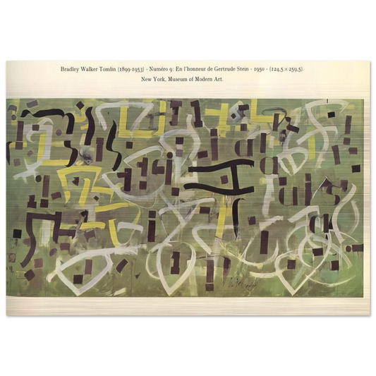 Number 9. In Praise of Gertrude Stein - 1950 - Bradley Walker Tomlin Brushed Aluminum Print - 70x100 cm / 28x40 inches | Bradley Walker Tomlin Aluminum Print | Bradley Walker Tomlin Prints