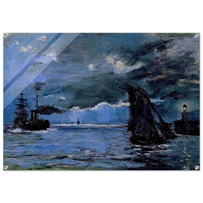 Seascape, Night Effect - claude monet Acrylic Print - 70x100 cm / 28x40″ inches