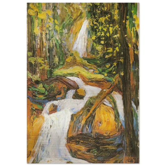 KOCHEL WATERFALL I - Wassily Kandinsky Brushed Aluminum Print - 70x100 cm / 28x40 inches | Wassily Kandinsky Aluminum Print | Wassily Kandinsky Prints