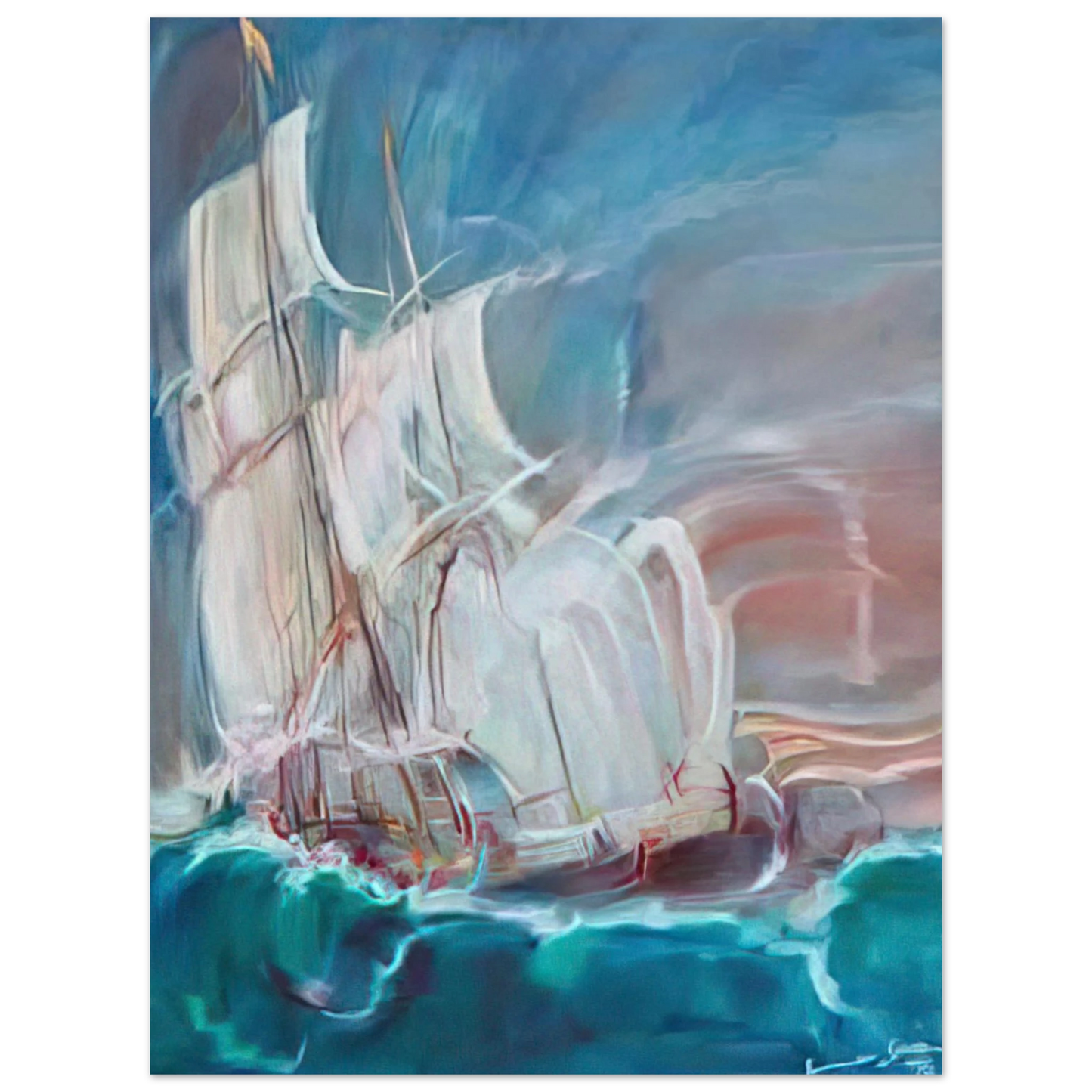 Konrad Zuse - The Great Sail in the Storm  75x100 cm / 30x40inches Fine Art Poster