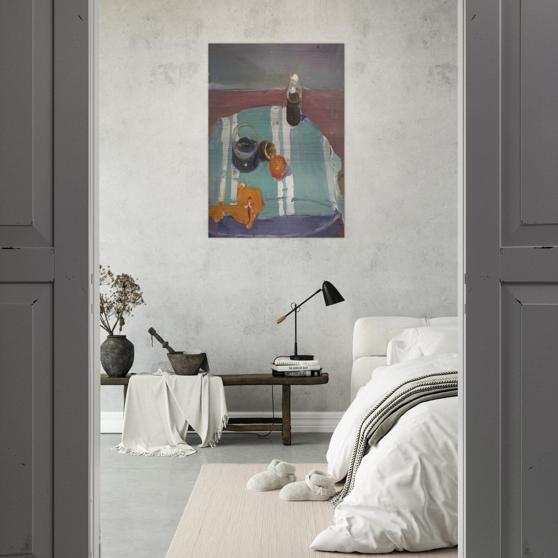 Still Life with Orange Peel - Richard Diebenkorn Brushed Aluminum Print - 70x100 cm / 28x40 inches | Richard Diebenkorn Aluminum Print | Richard Diebenkorn Prints