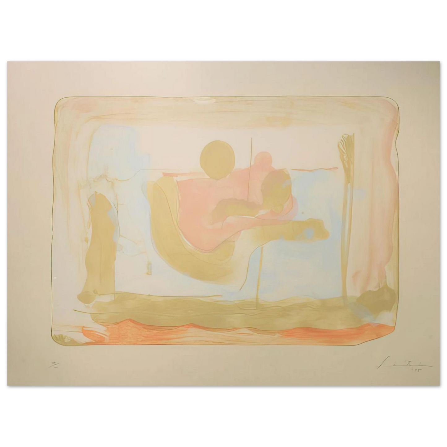 Helen Frankenthaler - Reflections I - 1995 Wall art - 60x80 cm / 24x32 inches - Fine Art Poster-canvas - -