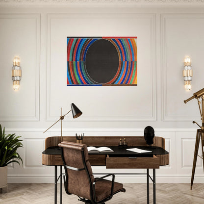 Composition V - Abstract Art - S. H. Raza Brushed Aluminum Print - 70x100 cm / 28x40 inches | S. H. Raza Aluminum Print | S. H. Raza Prints