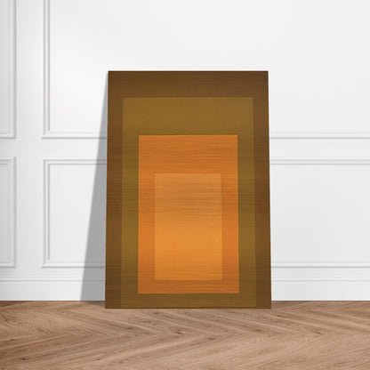 HOMAGE TO THE SQUARE AUTUMN CLIMAX 1963 - Josef Albers Brushed Aluminum Print - 70x100 cm / 28x40 inches | Josef Albers Aluminum Print | Josef Albers Prints