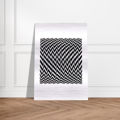 FRAGMENT 3 1965 - Bridget Riley Brushed Aluminum Print - 70x100 cm / 28x40 inches | Bridget Riley Aluminum Print | Bridget Riley Prints