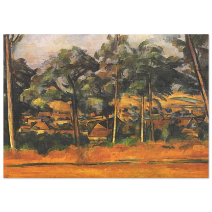 Village in the Provence - Paul Cézanne Brushed Aluminum Print - 70x100 cm / 28x40 inches | Paul Cézanne Aluminum Print | Paul Cézanne Prints