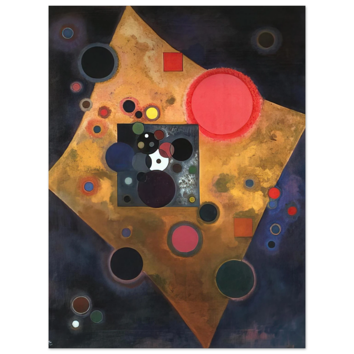 Wassily Kandinsky - ACCENT ON ROSE 1926  75x100 cm / 30x40inches Fine Art Poster
