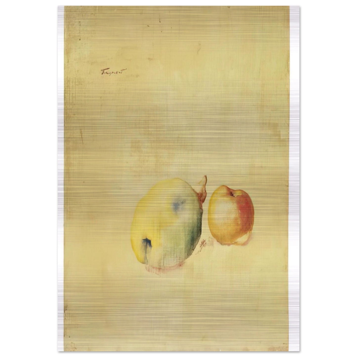 Cotogna e mela – 28.12.41 - 1941 - Julius Bissier Brushed Aluminum Print - 70x100 cm / 28x40 inches | Julius Bissier Aluminum Print | Julius Bissier Prints