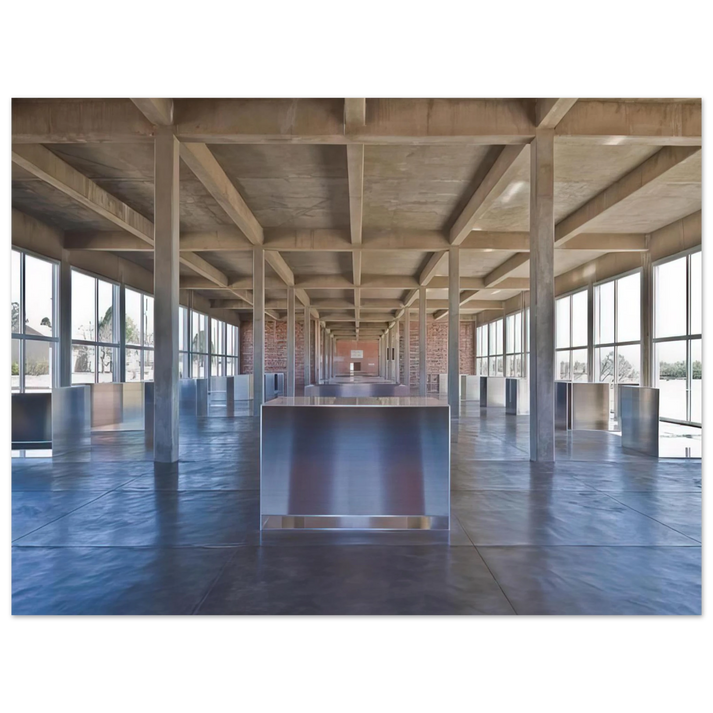 Donald Judd - Untitled 100 Untitled Works in Mill Aluminium - 1986  75x100 cm / 30x40inches Fine Art Poster