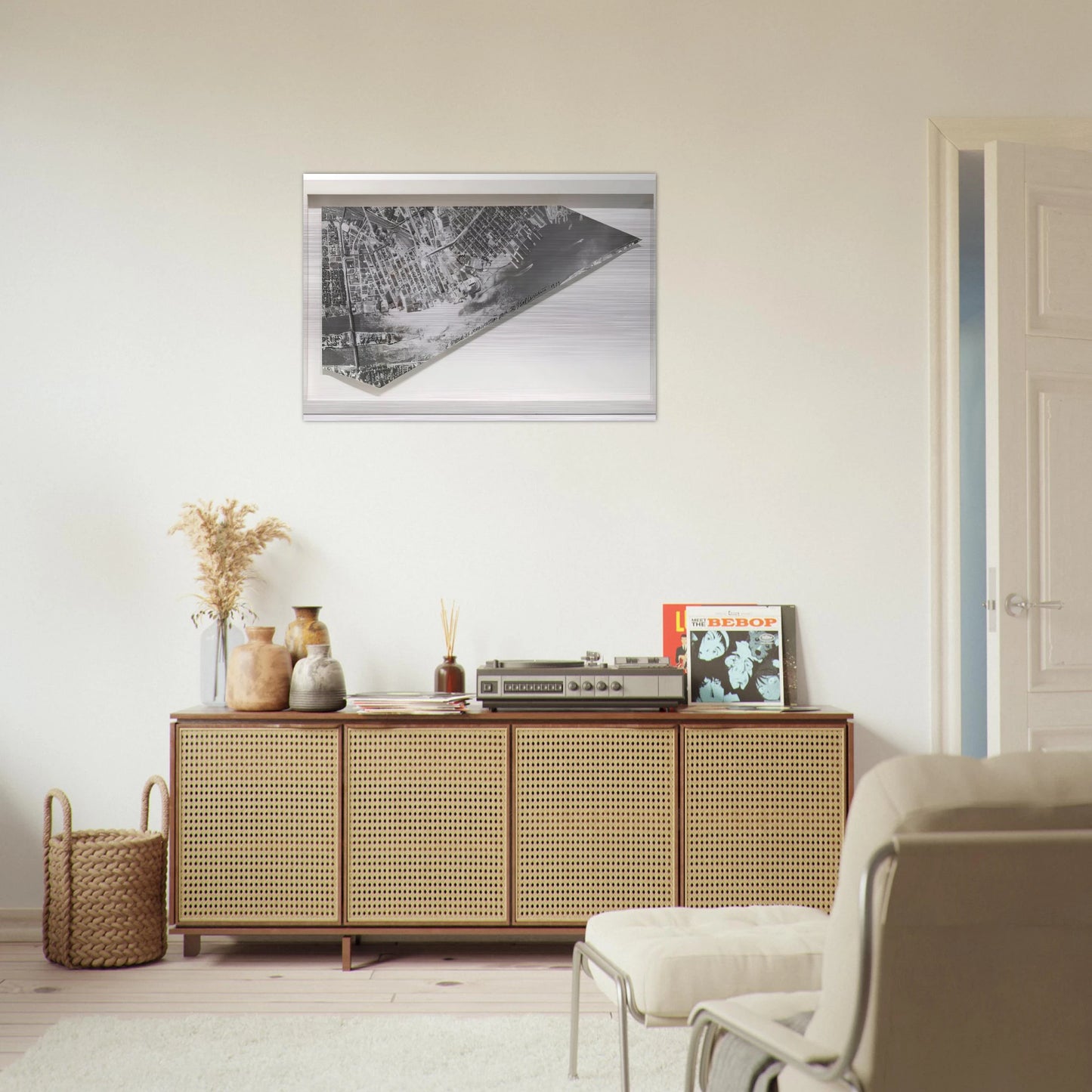 A Piece of Manhattan - Sol LeWitt Brushed Aluminum Print - 70x100 cm / 28x40 inches | Sol LeWitt Aluminum Print | Sol LeWitt Prints
