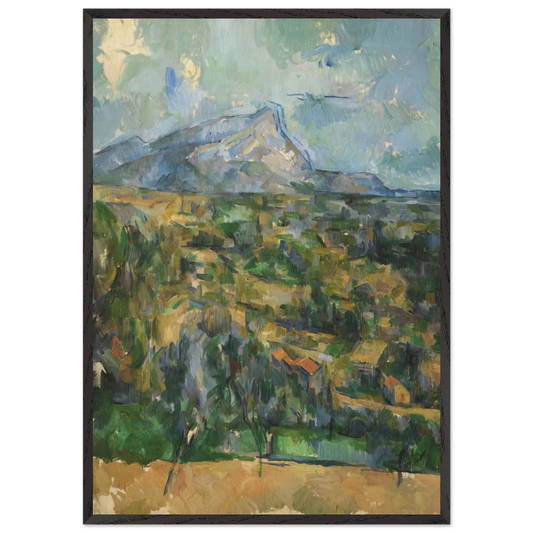 Mont Sainte Victoire - Paul Cezanne 70x100 cm / 28x40 inches Framed Art Print – Black Wooden Frame