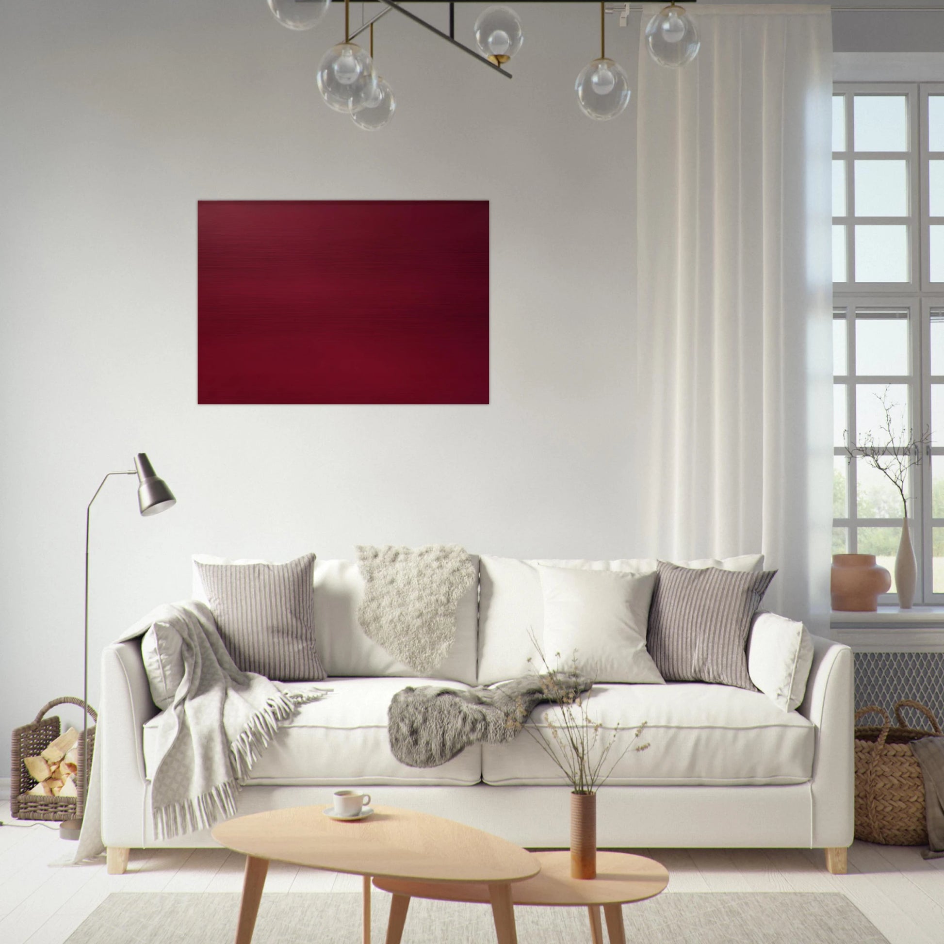 Microchromie 71, ZL Fushia - Fernand Leduc Brushed Aluminum Print - 70x100 cm / 28x40 inches | Fernand Leduc Aluminum Print | Fernand Leduc Prints