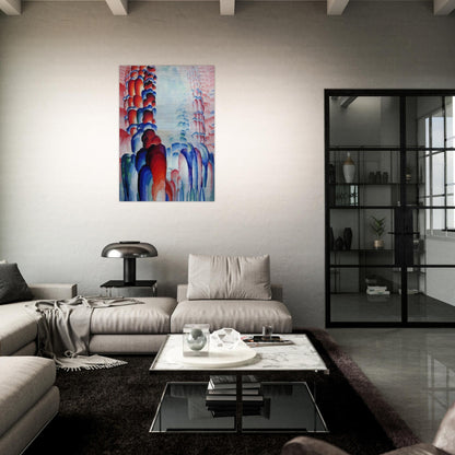 Hindu Motif, or Graduated Red - Frantisek Kupka Brushed Aluminum Print - 70x100 cm / 28x40 inches | Frantisek Kupka Aluminum Print | Frantisek Kupka Prints