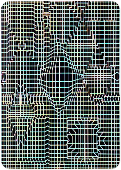 Biadan - 1959 By Victor Vasarely Pack of 10 Post Cards | Victor Vasarely Post Cards | A6 (10.5 x 14.8 cm) - 4.1 x 5.8 inches