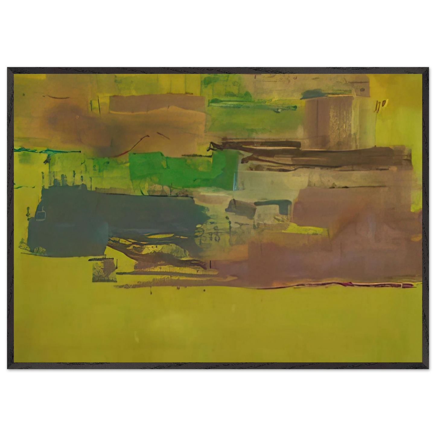 Helen Frankenthaler - August Deep - 1978 Wall art - 30x30 cm / 12x12 inches - Fine Art Poster-canvas - -