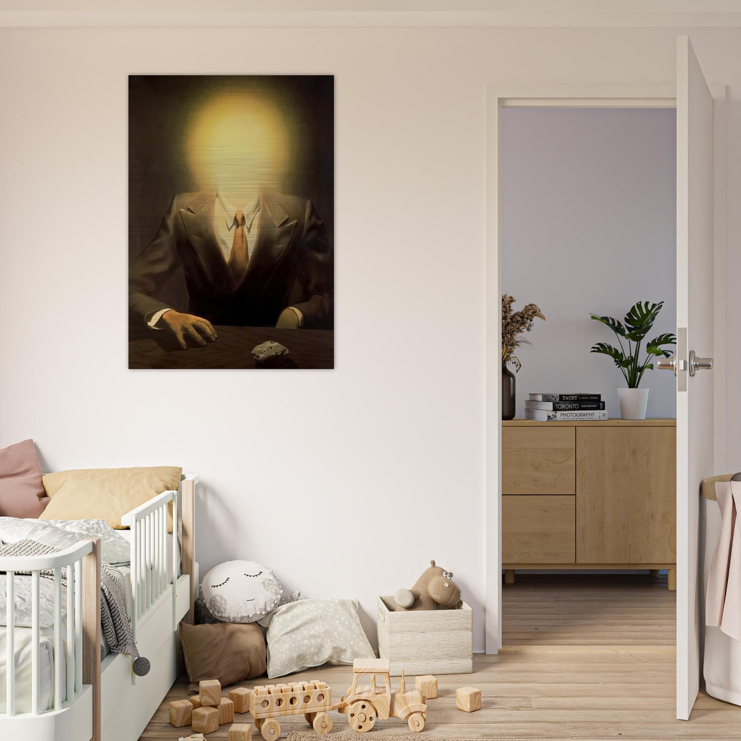 THE PLEASURE PRINCIPLE PORTRAIT OF EDWARD JAMES 1937 - Rene Magritte Brushed Aluminum Print - 70x100 cm / 28x40 inches | Rene Magritte Aluminum Print | Rene Magritte Prints