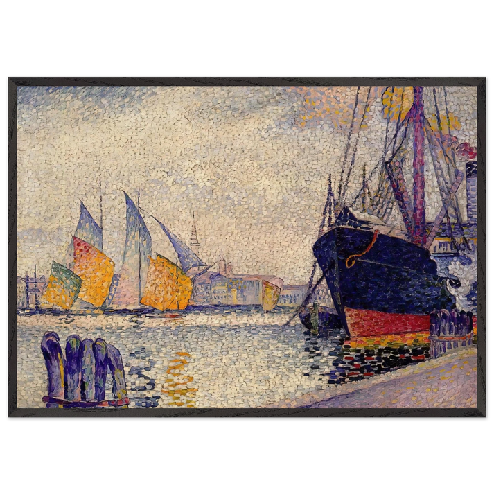Canal de la Guidecca Venice - Henri-Edmond Cross 70x100 cm / 28x40 inches Framed Art Print – Black Wooden Frame