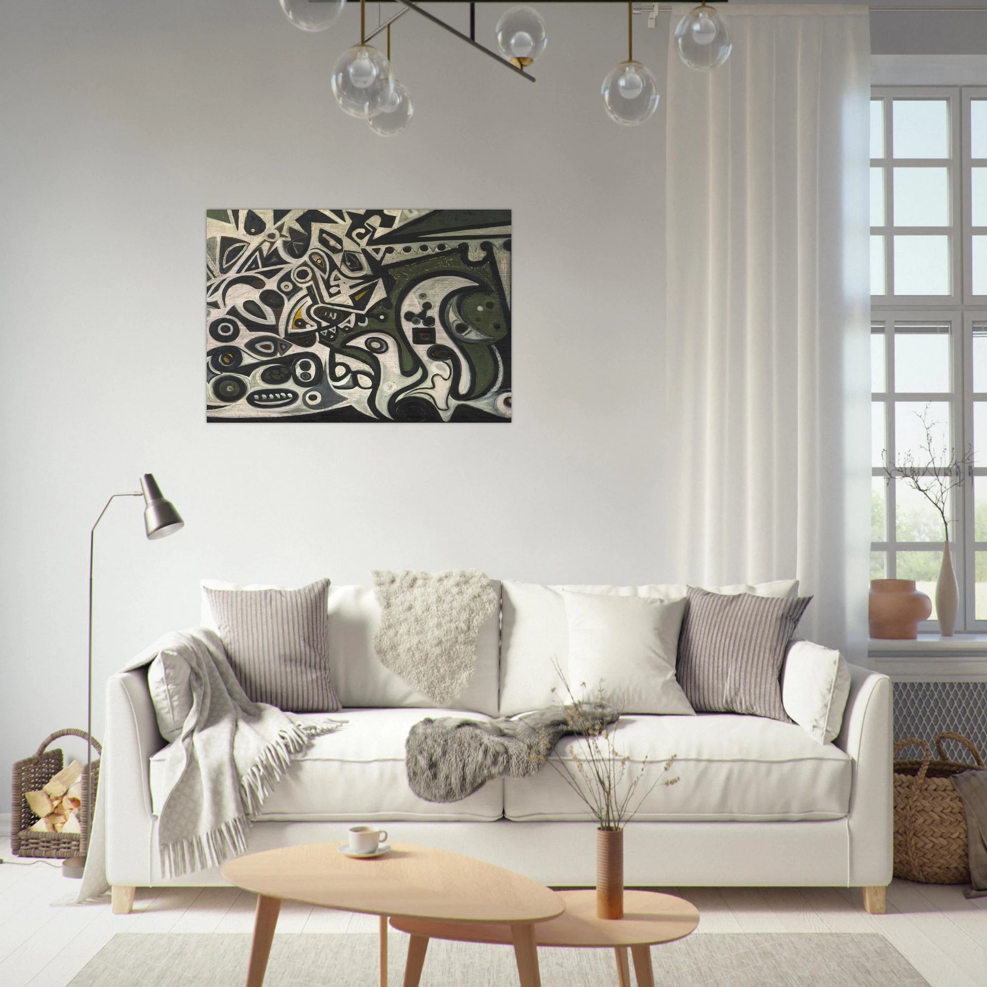 River Metamorphosis - 1939 - Richard Pousette-Dart Brushed Aluminum Print - 70x100 cm / 28x40 inches | Richard Pousette-Dart Aluminum Print | Richard Pousette-Dart Prints