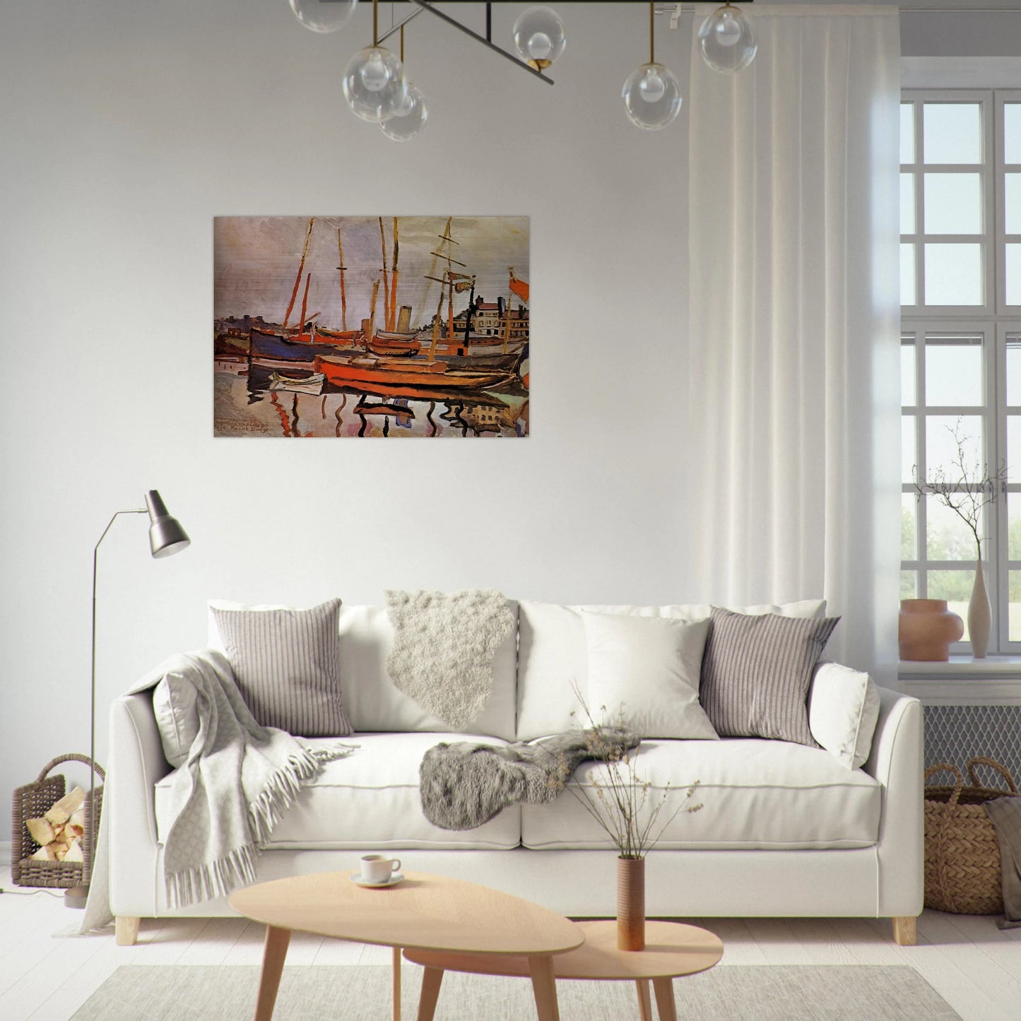 THE PORT OF LE HAVRE 1906 - Raoul Dufy Brushed Aluminum Print - 70x100 cm / 28x40 inches | Raoul Dufy Aluminum Print | Raoul Dufy Prints