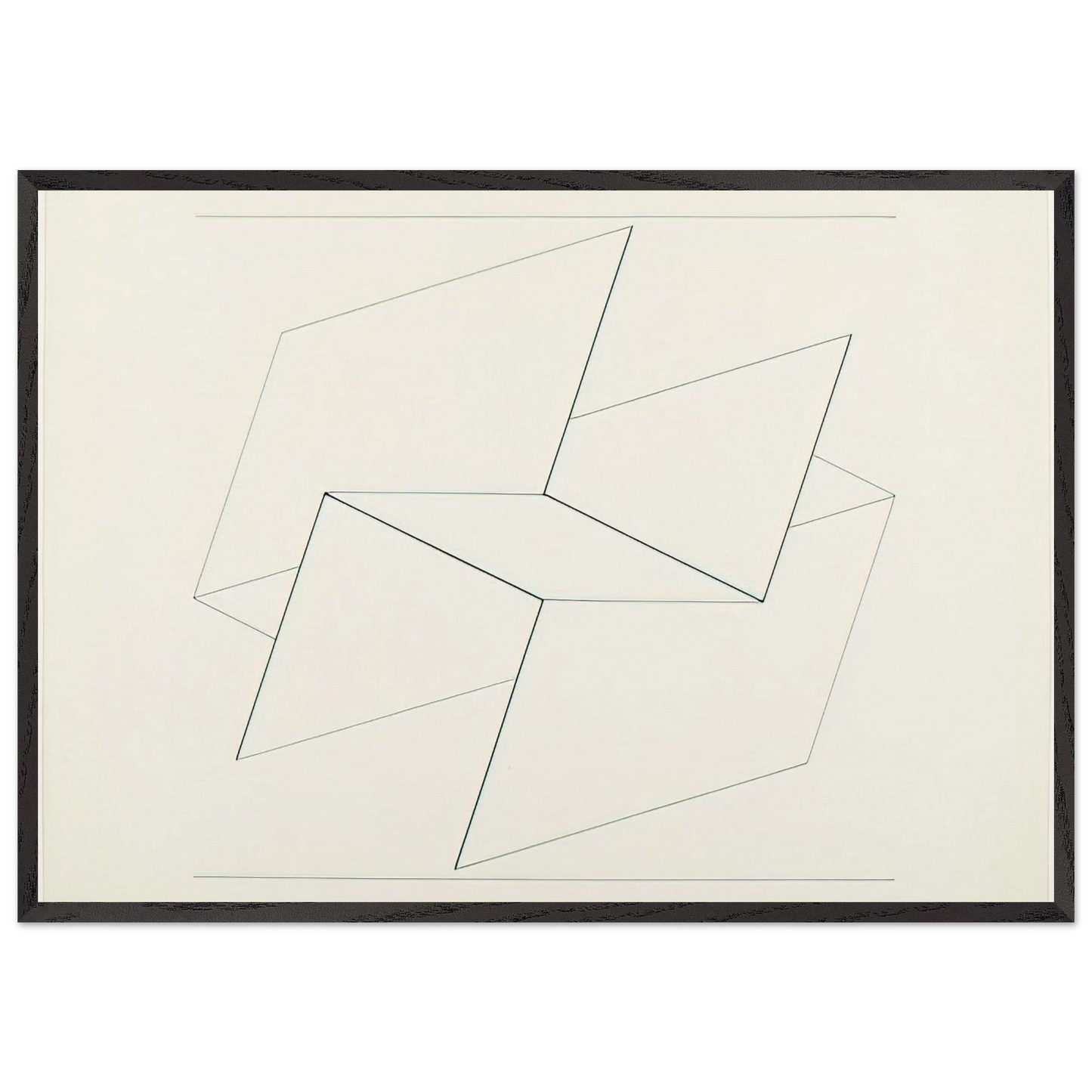 STRUCTURAL CONSTELLATION VI 1960 - Josef Albers 70x100 cm / 28x40 inches Framed Art Print – Black Wooden Frame