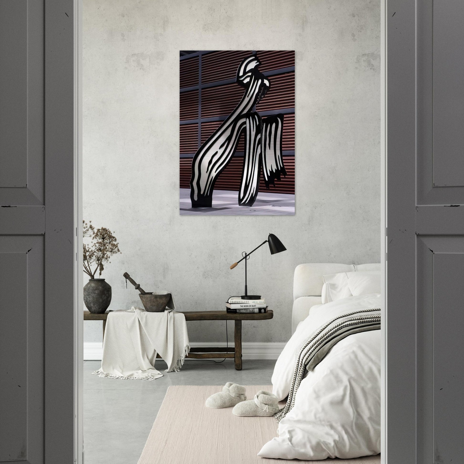 BRUSHSTROKE 1996 - Roy Lichtenstein Brushed Aluminum Print - 70x100 cm / 28x40 inches | Roy Lichtenstein Aluminum Print | Roy Lichtenstein Prints