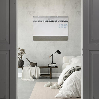 Motion Enough to Bring About... - 2008 - Lawrence Weiner Acrylic Print - 70x100 cm / 28x40″ inches | Lawrence Weiner Wall Art | Lawrence Weiner Prints