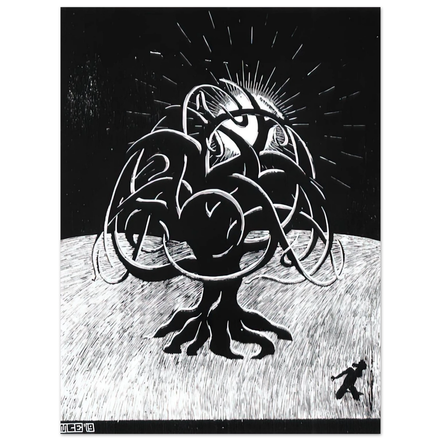 MC Escher - TWON TREE Wall Art - 21x29.7 cm / 8x12" - Fine Art Poster-canvas - -
