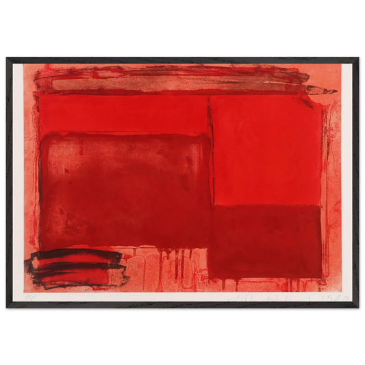 Tembi - 1980 - John Hoyland 70x100 cm / 28x40 inches Framed Art Print – Black Wooden Frame