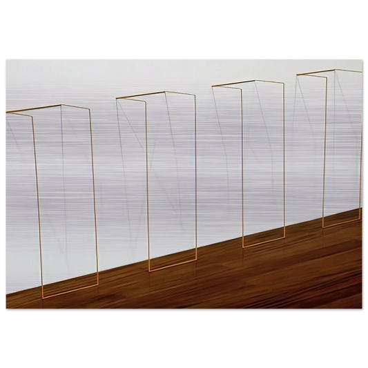 Untitled - 1968 - Fred Sandback Brushed Aluminum Print - 70x100 cm / 28x40 inches | Fred Sandback Aluminum Print | Fred Sandback Prints