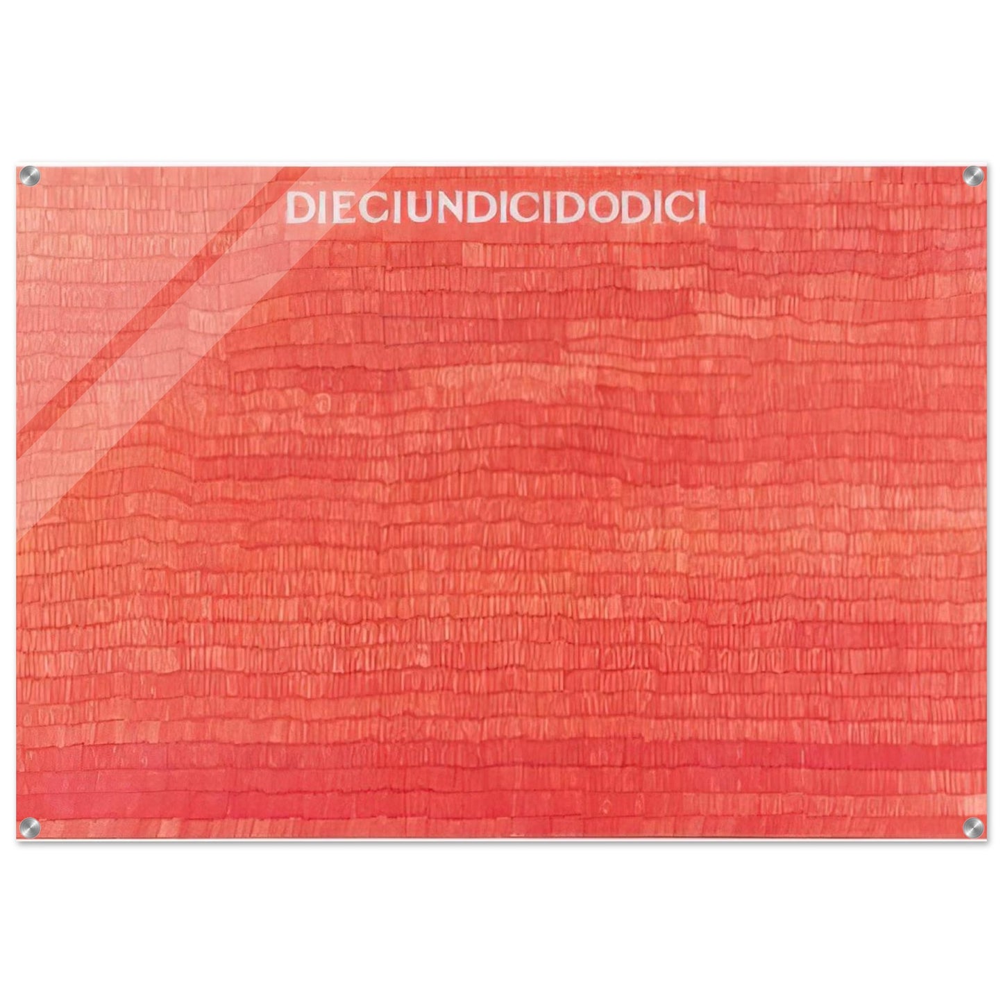 DIECIUNDICIDODICI 1980 - Alighiero Boetti Acrylic Print - 70x100 cm / 28x40″ inches