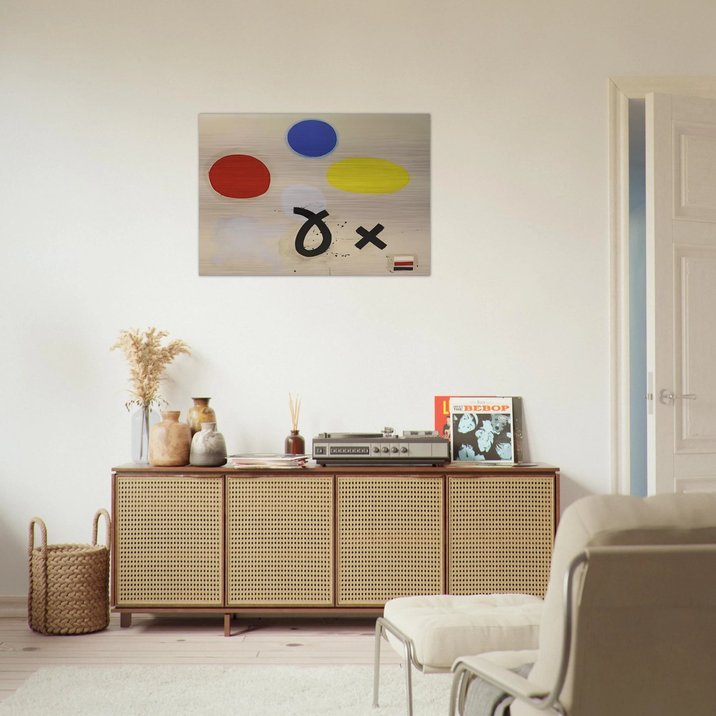 Open and Closed - 1970 - Adolph Gottlieb Brushed Aluminum Print - 70x100 cm / 28x40 inches | Adolph Gottlieb Aluminum Print | Adolph Gottlieb Prints