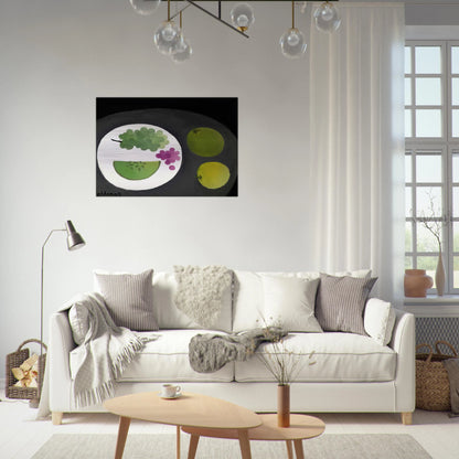 Melon and Grapes - 2009 - Mary Fedden Brushed Aluminum Print - 70x100 cm / 28x40 inches | Mary Fedden Aluminum Print | Mary Fedden Prints