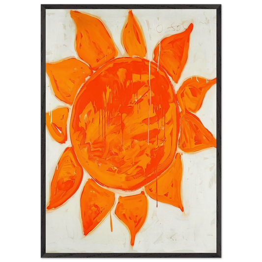 O sole mio - 1979 - Mario Schifano 70x100 cm / 28x40 inches Framed Art Print – Black Wooden Frame