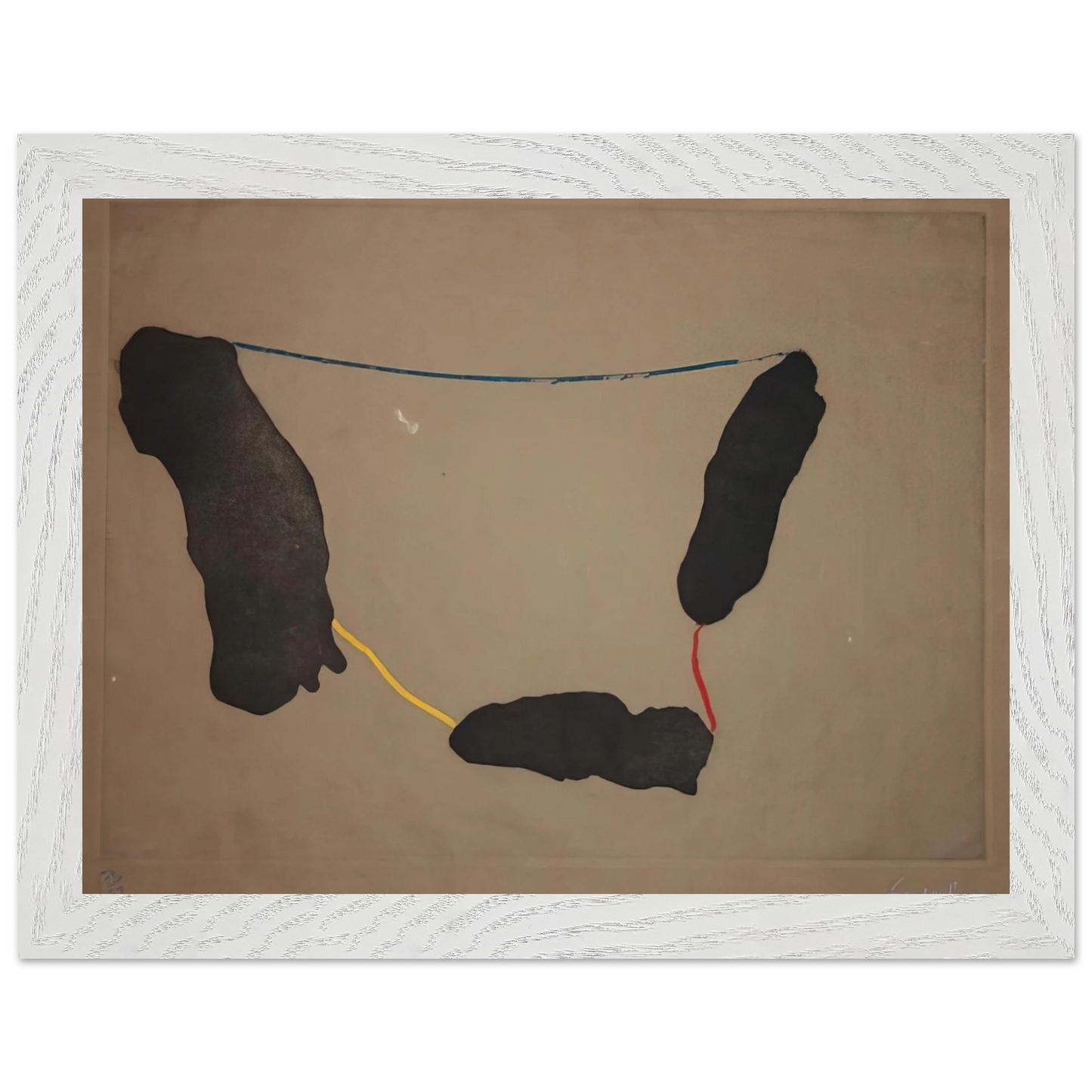 Helen Frankenthaler - Connected By Joy - 1973 Wall art - 40x50 cm / 16x20 inches - Premium Wooden Framed Poster With Fine Art Paper-canvas - Wood frame
