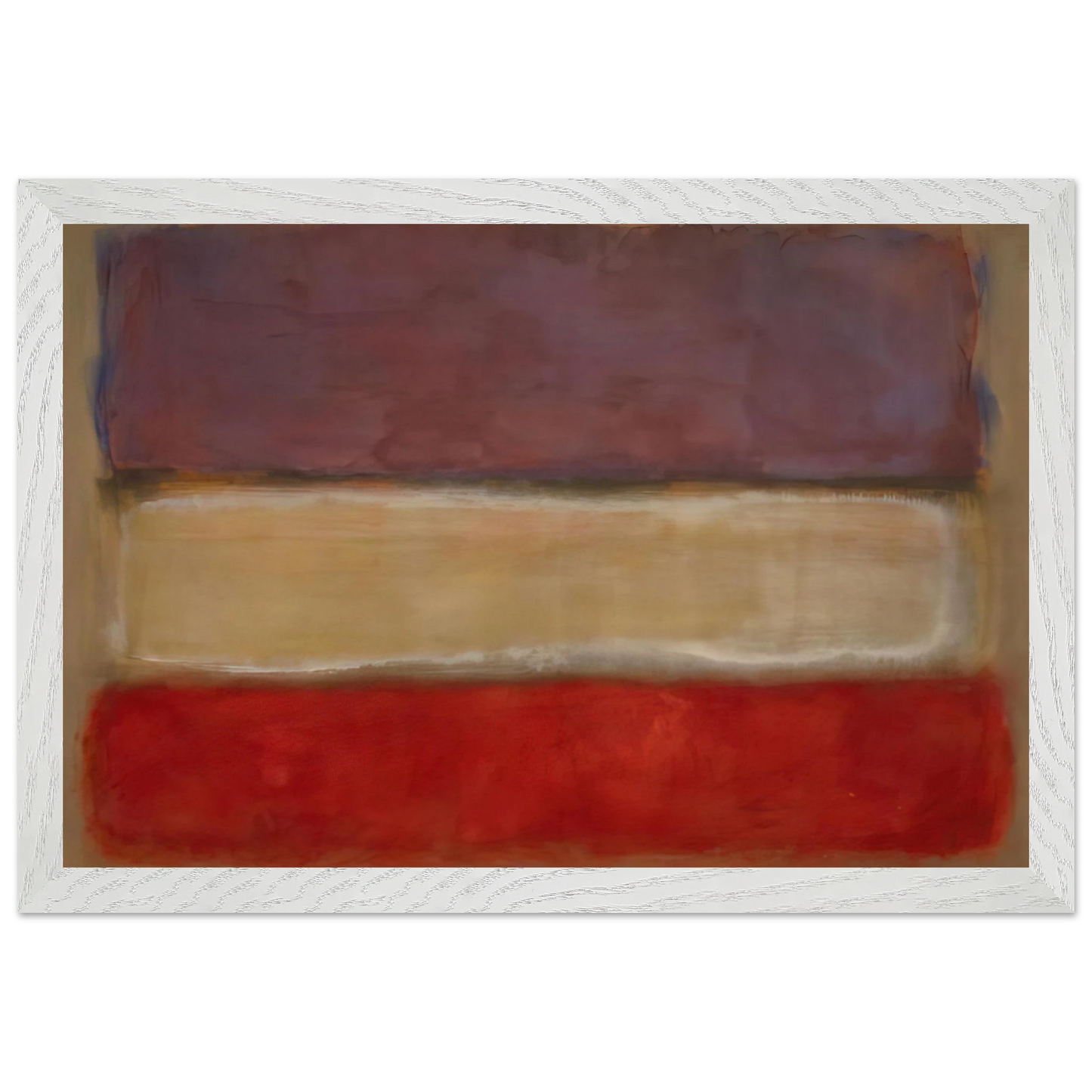 Mark Rothko - Untitled Purple, White, and Red - 1953 Wall Art - 21x29.7 cm / 8x12" - Premium Wooden Framed Poster With Fine Art Paper-canvas - Wood frame