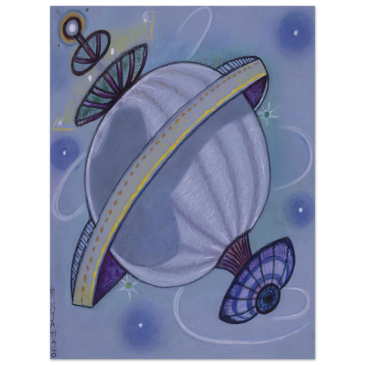 Maruja Mallo - Viajeros Del Ãƒâ€°ter - 1988  75x100 cm / 30x40inches Fine Art Poster
