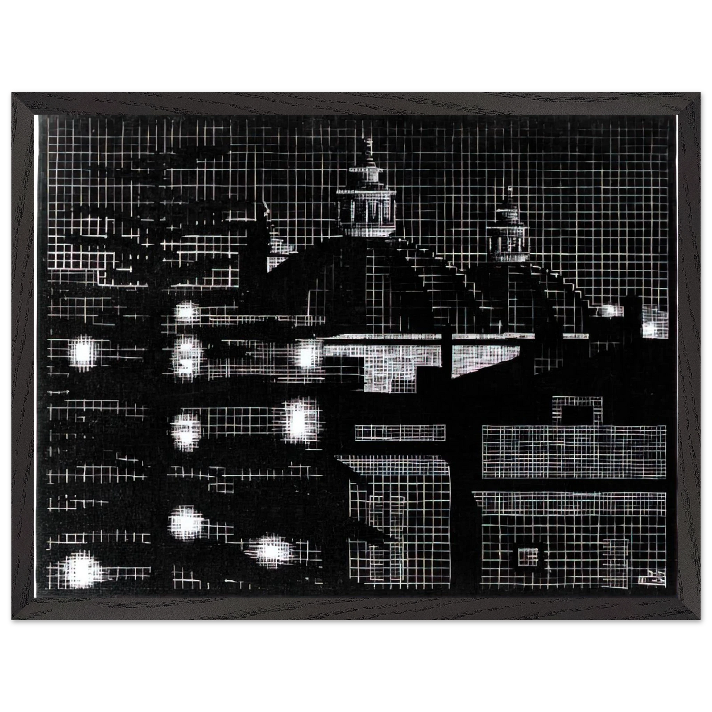 MC Escher - NOCTURNAL ROME 5 Wall Art - 60x80 cm / 24x32 inches - Fine Art Poster-canvas - -