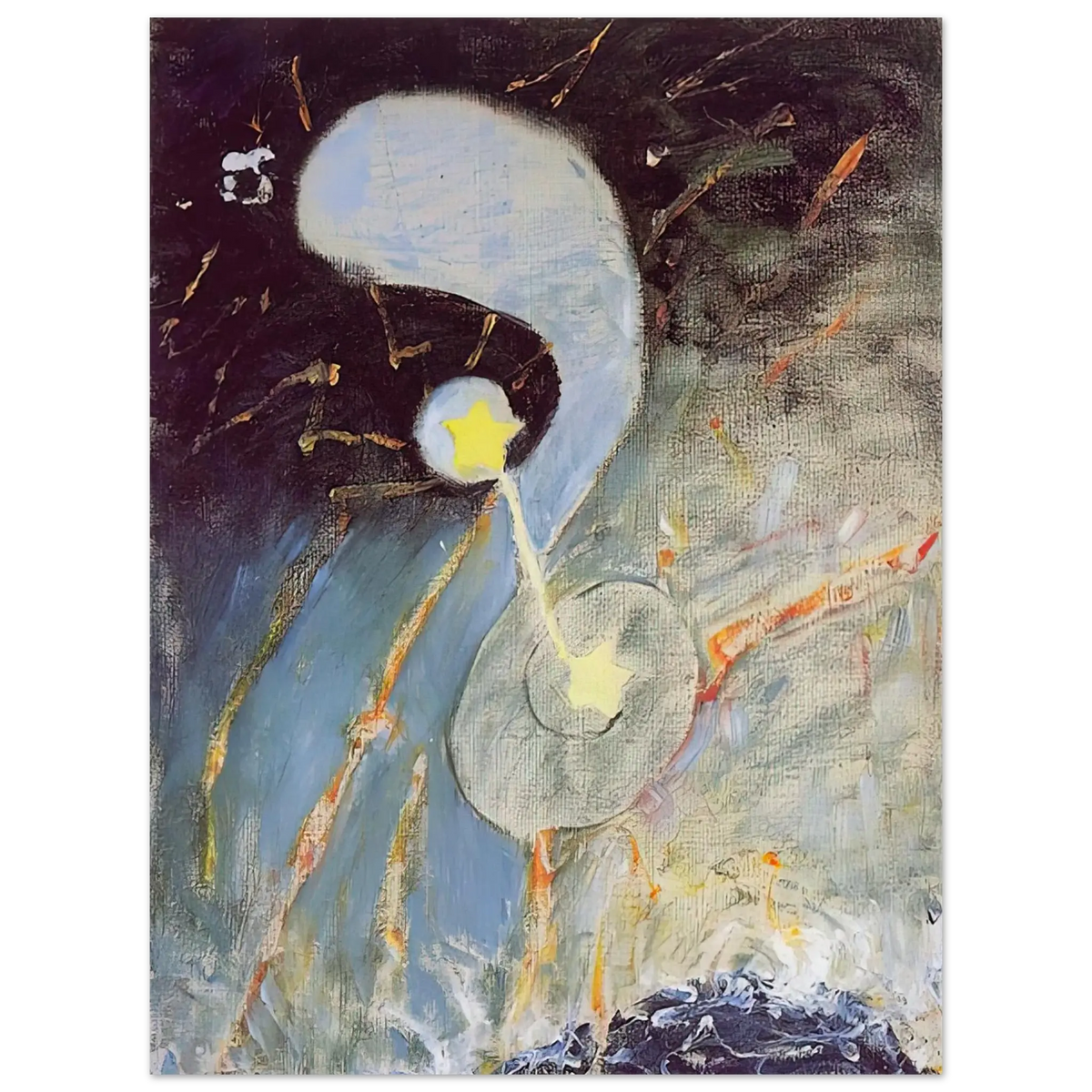 Hilma af Klint - CHAOS NR 2 1906 Wall art - 21x29.7 cm / 8x12" - Premium Wooden Framed Poster With Fine Art Paper - Wood frame
