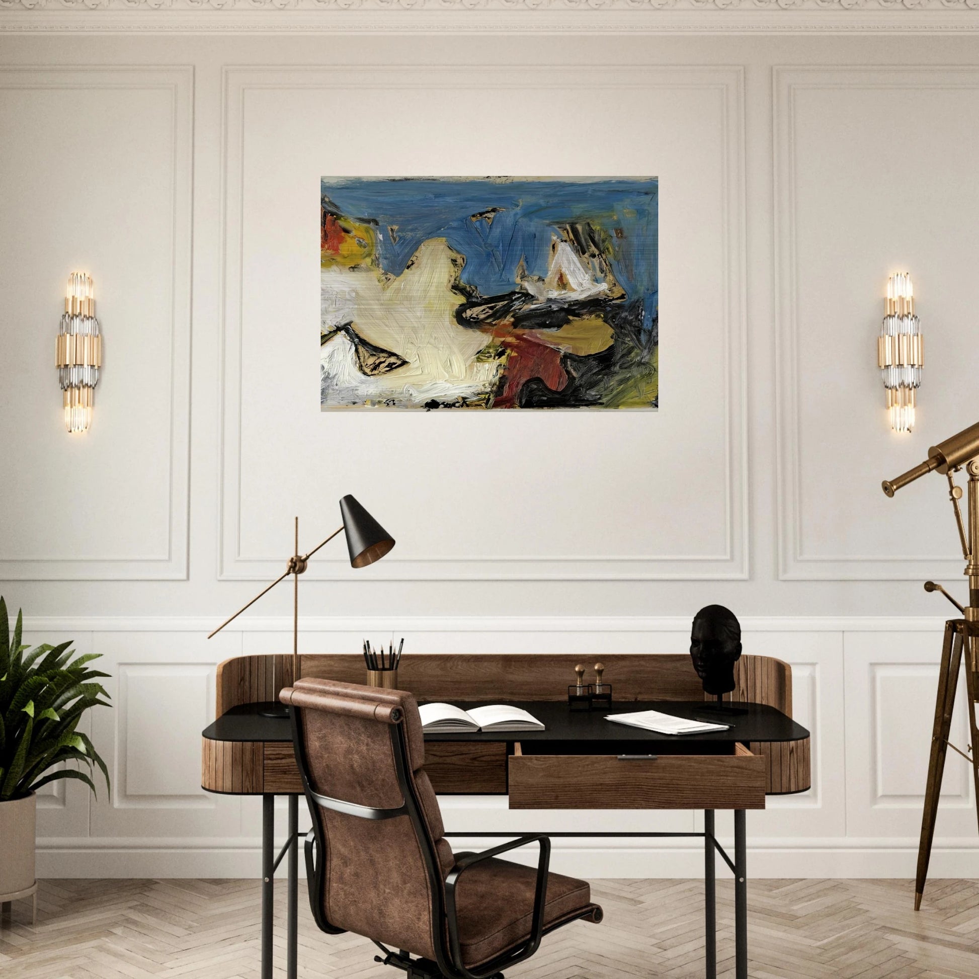PAINTING I 1957 - Milton Resnick Brushed Aluminum Print - 70x100 cm / 28x40 inches | Milton Resnick Aluminum Print | Milton Resnick Prints