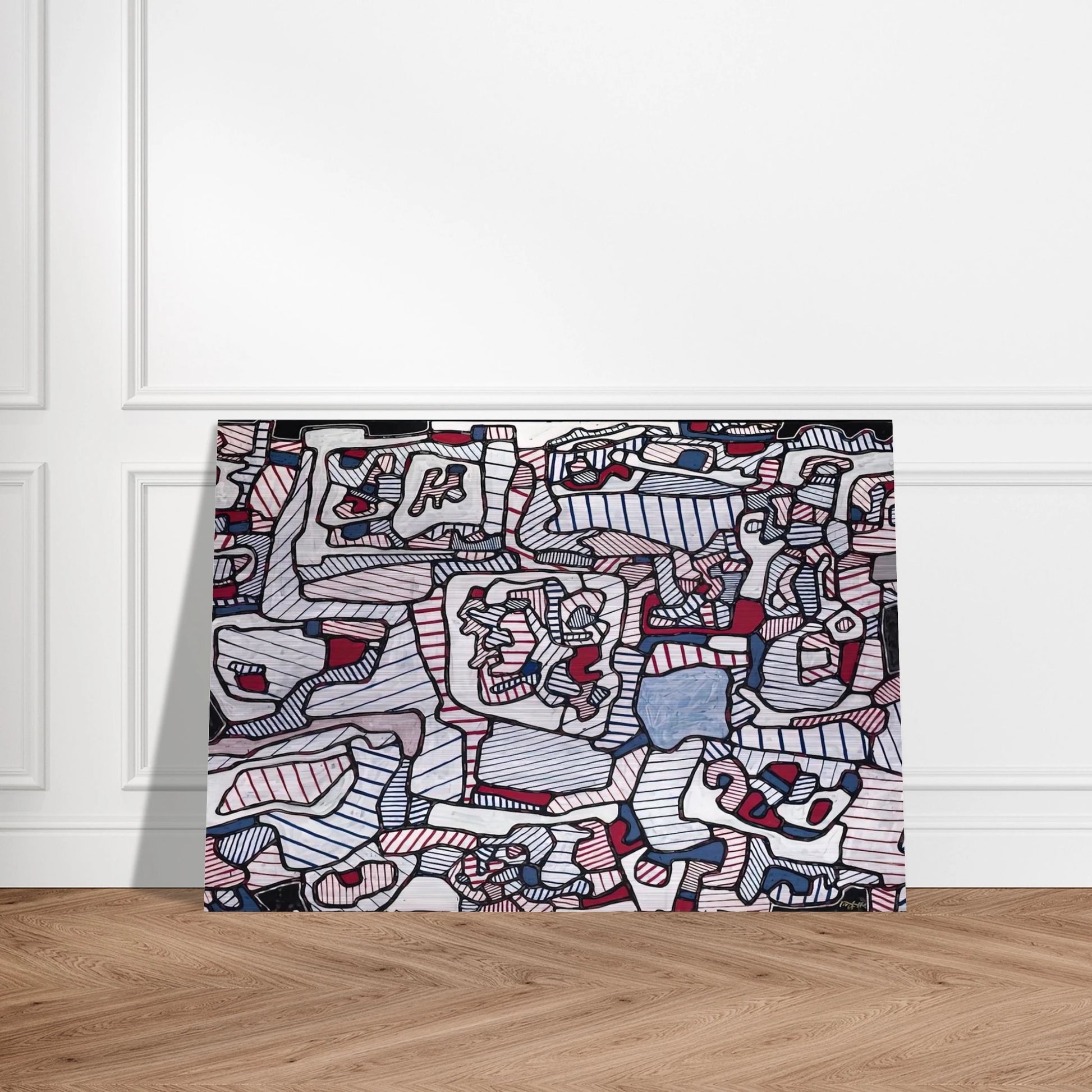 SITE INHABITED BY OBJECTS 1965 - Jean Dubuffet Brushed Aluminum Print - 70x100 cm / 28x40 inches | Jean Dubuffet Aluminum Print | Jean Dubuffet Prints