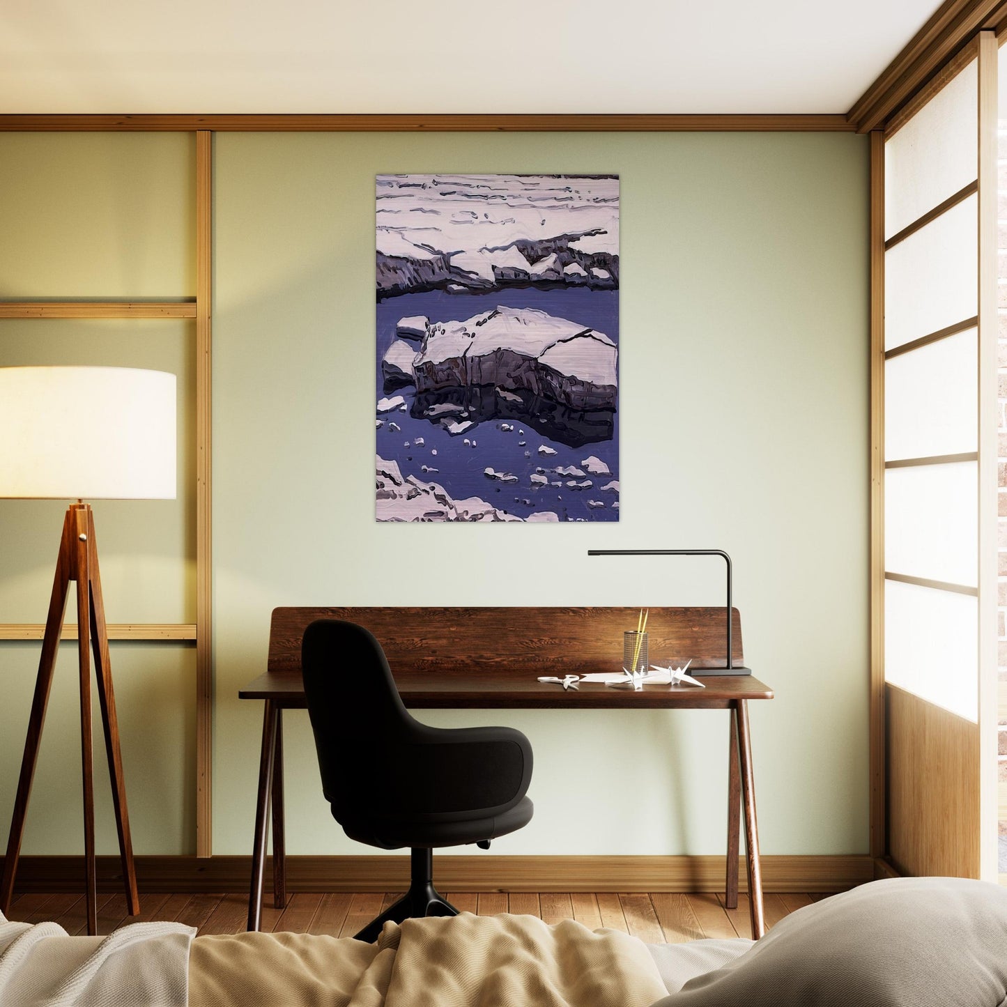 Study for Ice Flow, Allagash - 1996 - Neil Welliver Brushed Aluminum Print - 70x100 cm / 28x40 inches | Neil Welliver Aluminum Print | Neil Welliver Prints