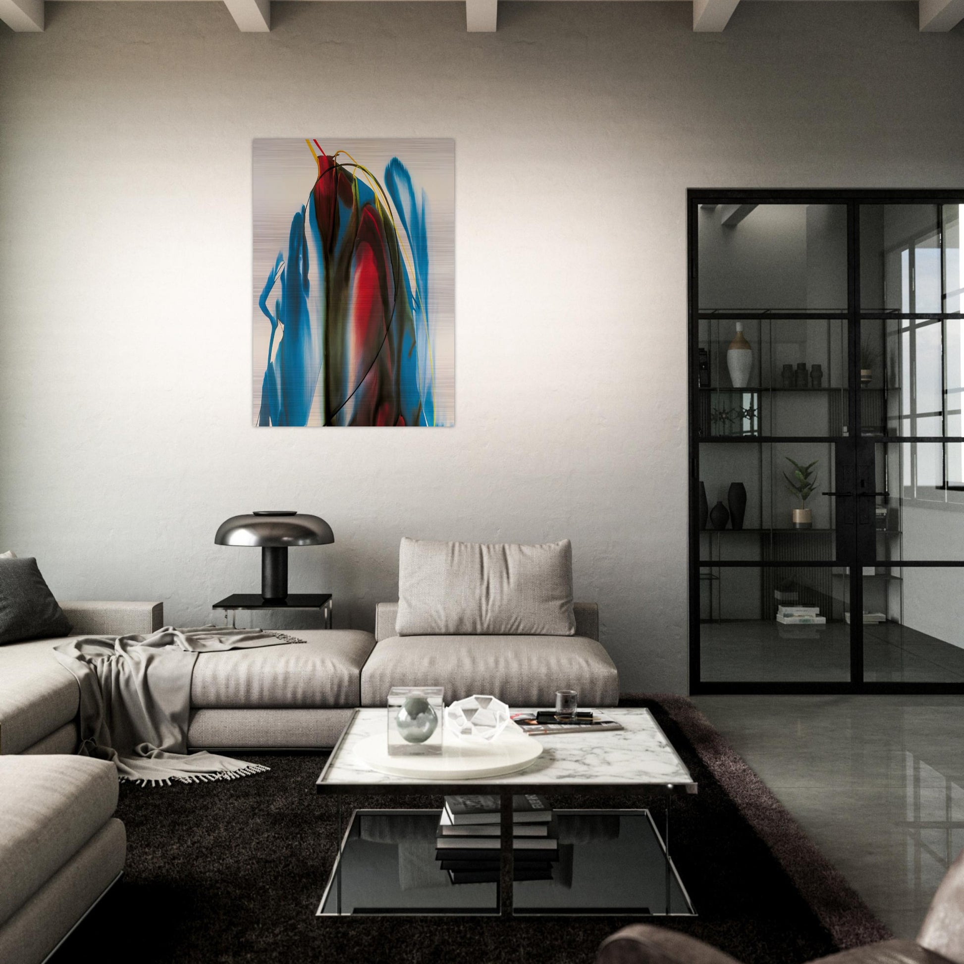 Phenomena Waiting Gables - Paul Jenkins Brushed Aluminum Print - 70x100 cm / 28x40 inches | Paul Jenkins Aluminum Print | Paul Jenkins Prints