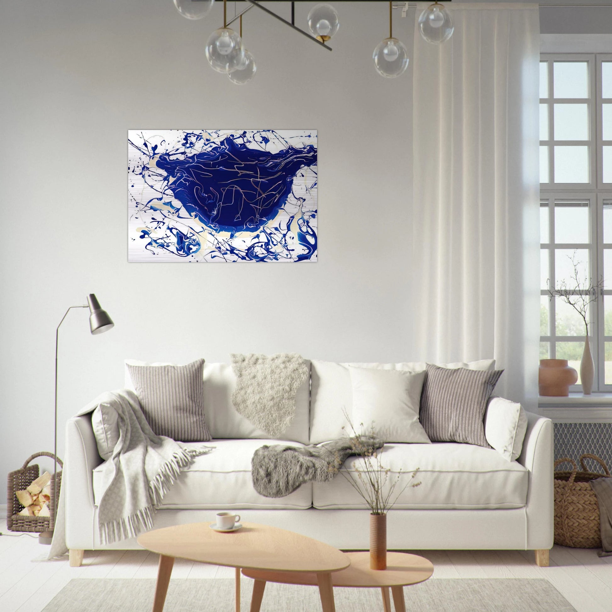 Untitled  SFP92-15 SFF1671  - Sam Francis Brushed Aluminum Print - 70x100 cm / 28x40 inches | Sam Francis Aluminum Print | Sam Francis Prints
