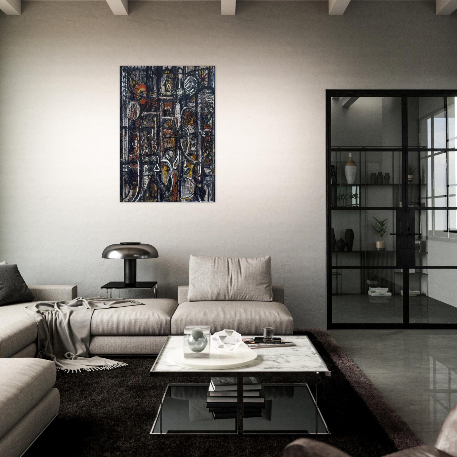Palimpsest - Richard Pousette-Dart Brushed Aluminum Print - 70x100 cm / 28x40 inches | Richard Pousette-Dart Aluminum Print | Richard Pousette-Dart Prints
