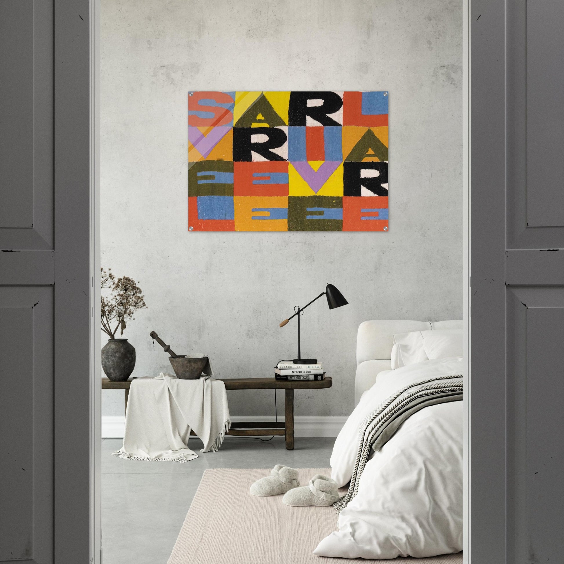 SVELARE E RIVELARE - Alighiero Boetti Acrylic Print - 70x100 cm / 28x40″ inches