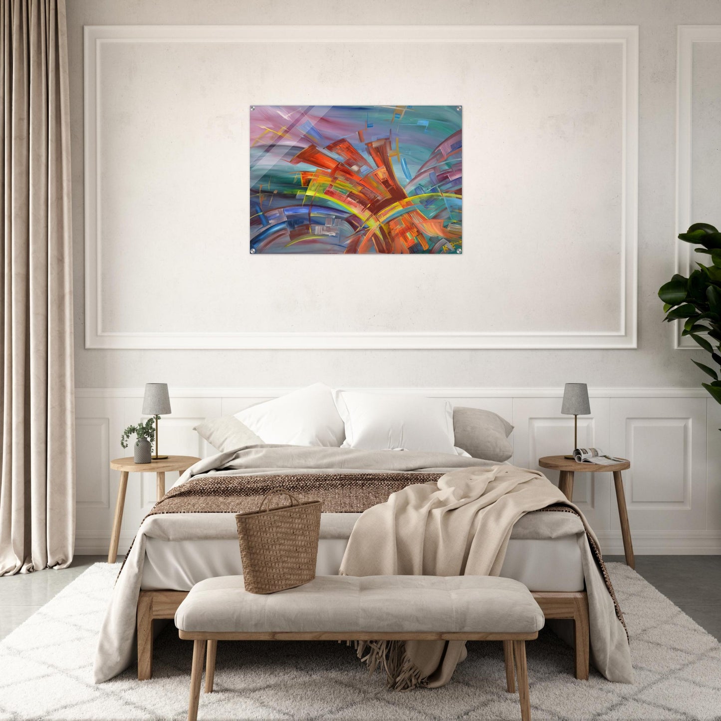 Explosion and Dynamics - Konrad Zuse Acrylic Print - 70x100 cm / 28x40″ inches | Konrad Zuse Wall Art | Konrad Zuse Prints