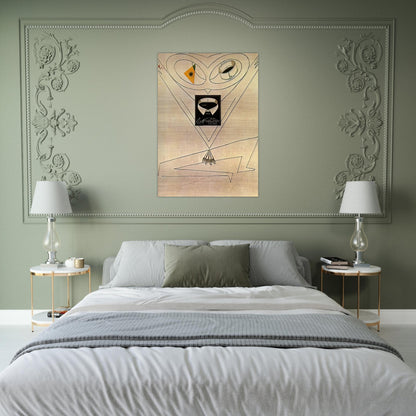 Dancing Owl - Max Ernst Brushed Aluminum Print - 70x100 cm / 28x40 inches | Max Ernst Aluminum Print | Max Ernst Prints